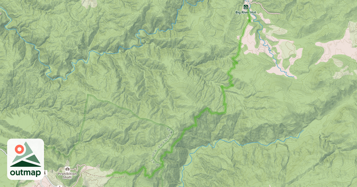 Map of Waiuta Big River Track