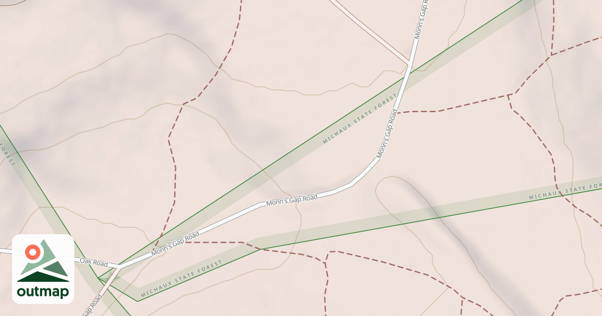 Map of Michaux State Forest – Snowmobile Trail System (Southern)