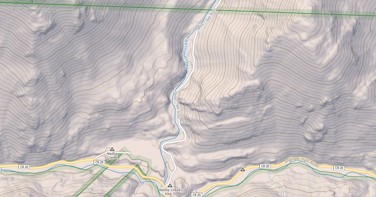 Map preview of Nellie Creek Road