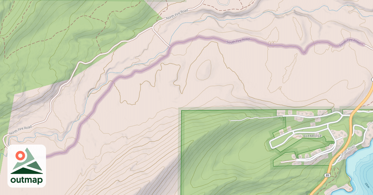 Map of South Fire Road