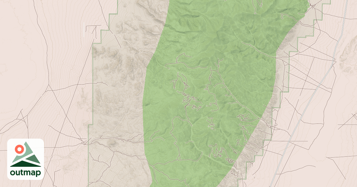 Map of NORTHUMBERLAND CANYON