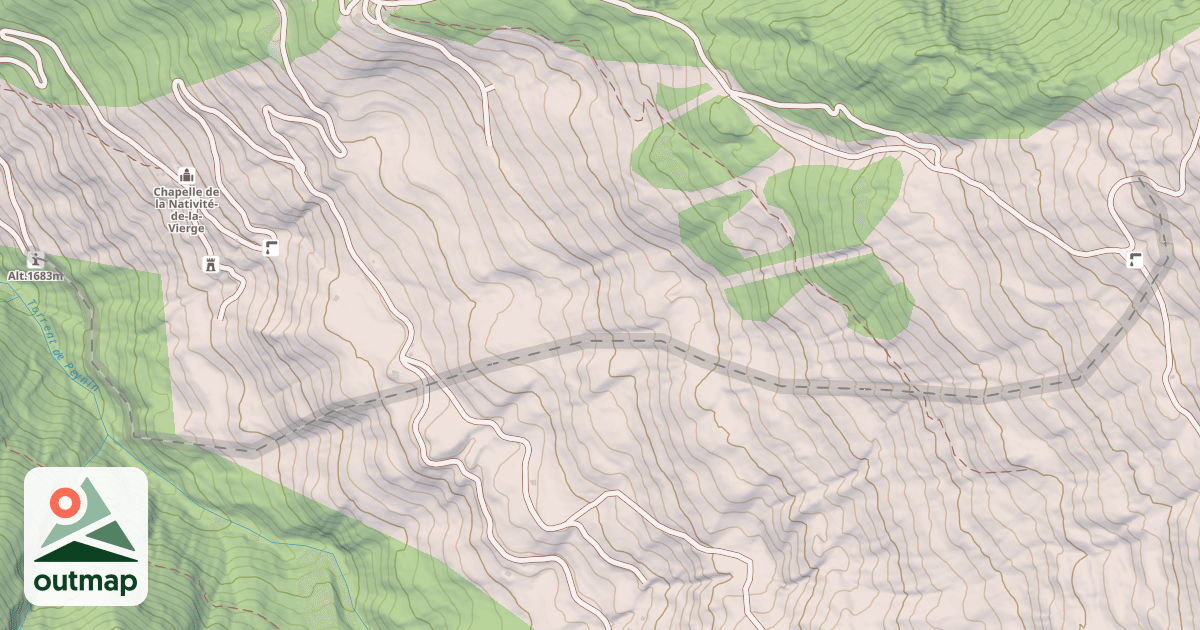Map of La Roumane