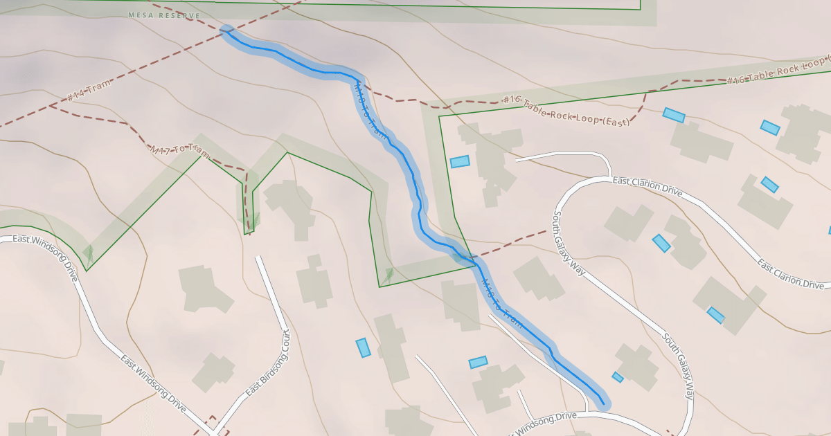 Map preview of M18 To Tram
