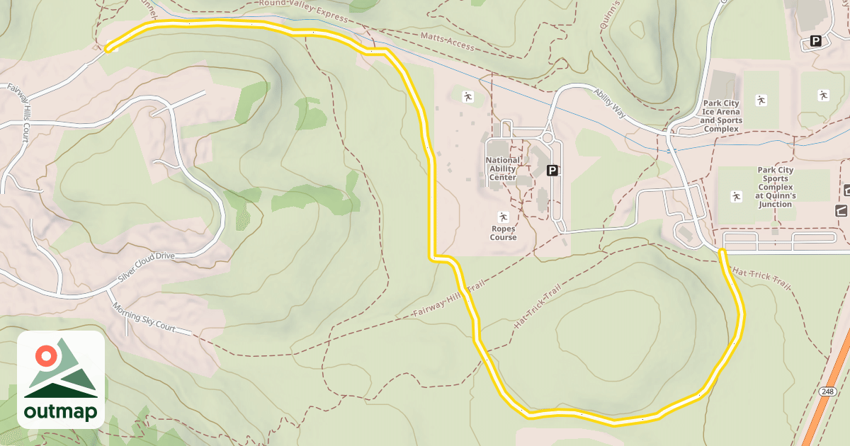Map of Fast Pitch Trail
