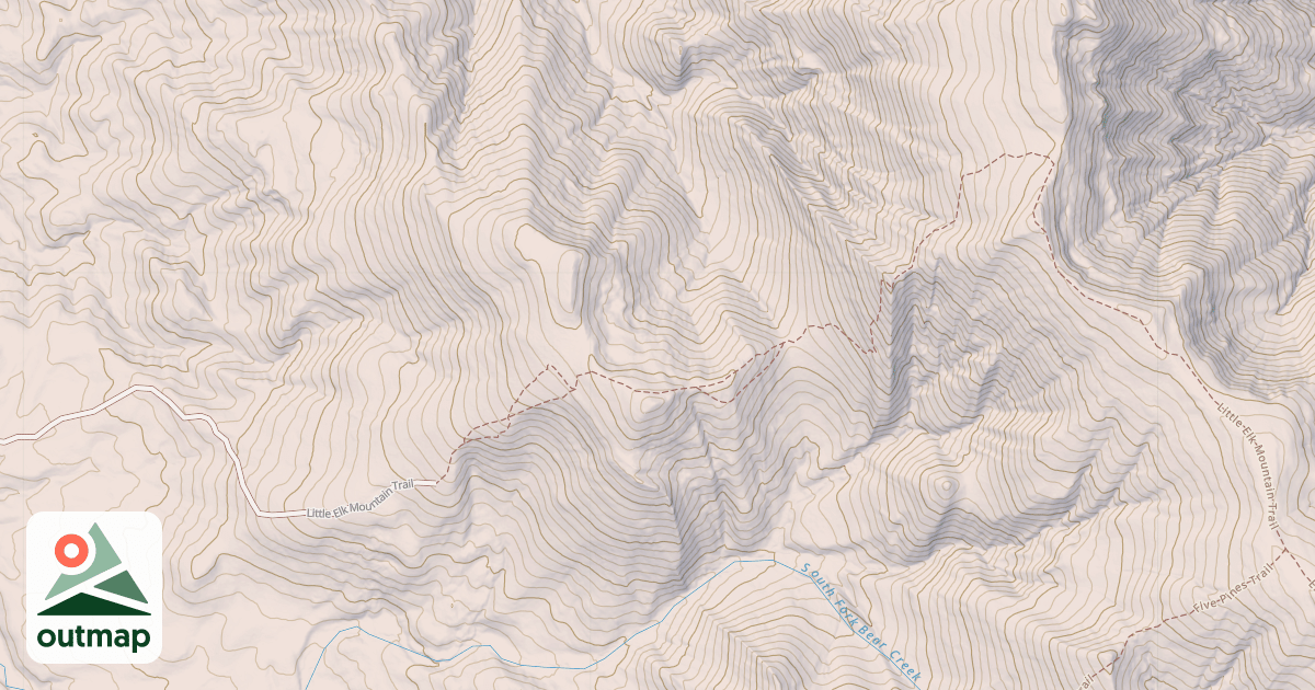 Map of Little Elk Mountain