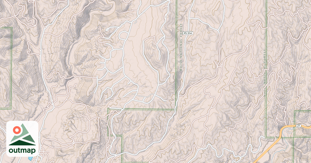 Map of BEAR RUN-PILOT PEAK