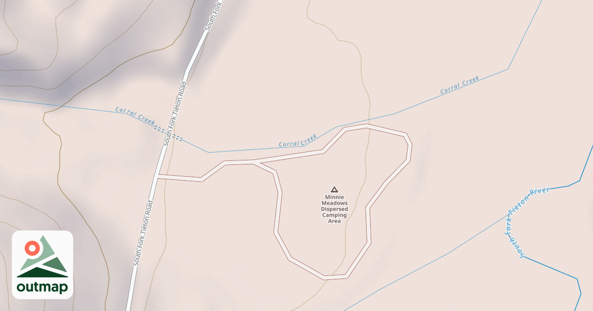 Map of MINNIE MEAOWS CAMPGROUND