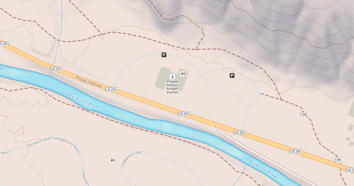 Map preview of PISGAH RANGER OFFICE