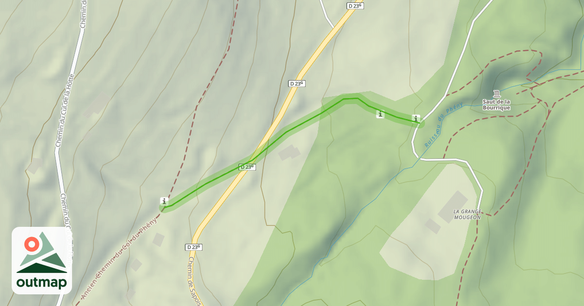Map of Ancien Chemin du Col du Phény