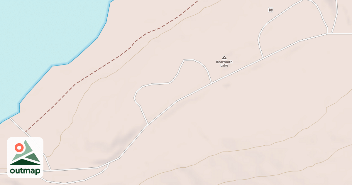 Map of BEARTOOTH LAKE - LOOP A