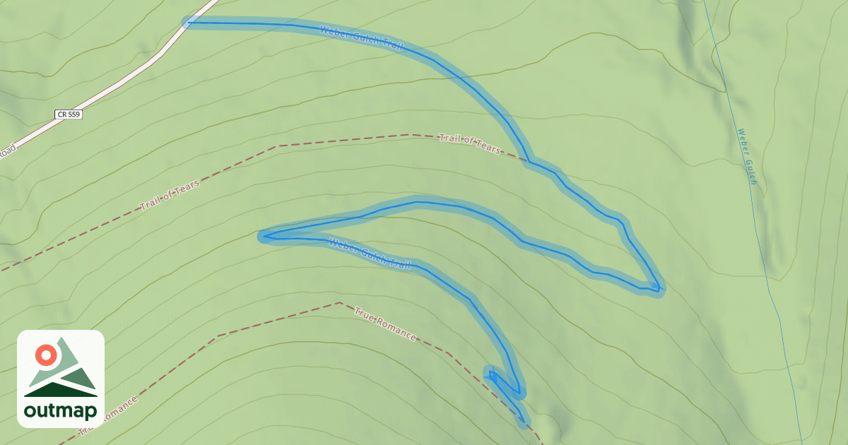 Map of Weber Gulch Trail
