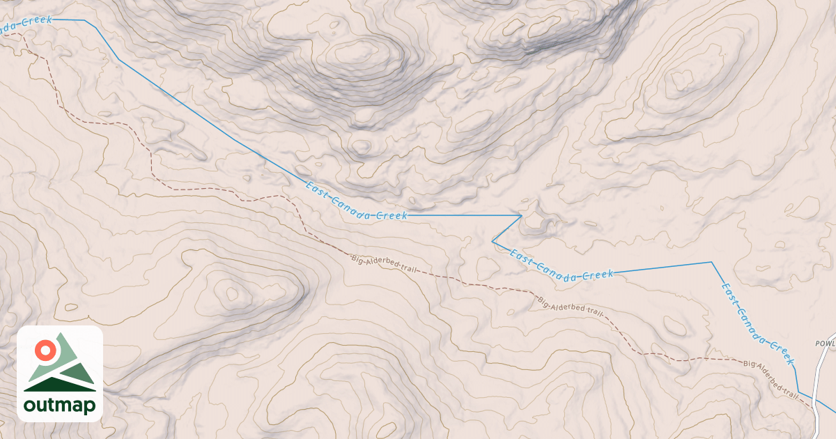 Map of Big Alderbed Lake Trail