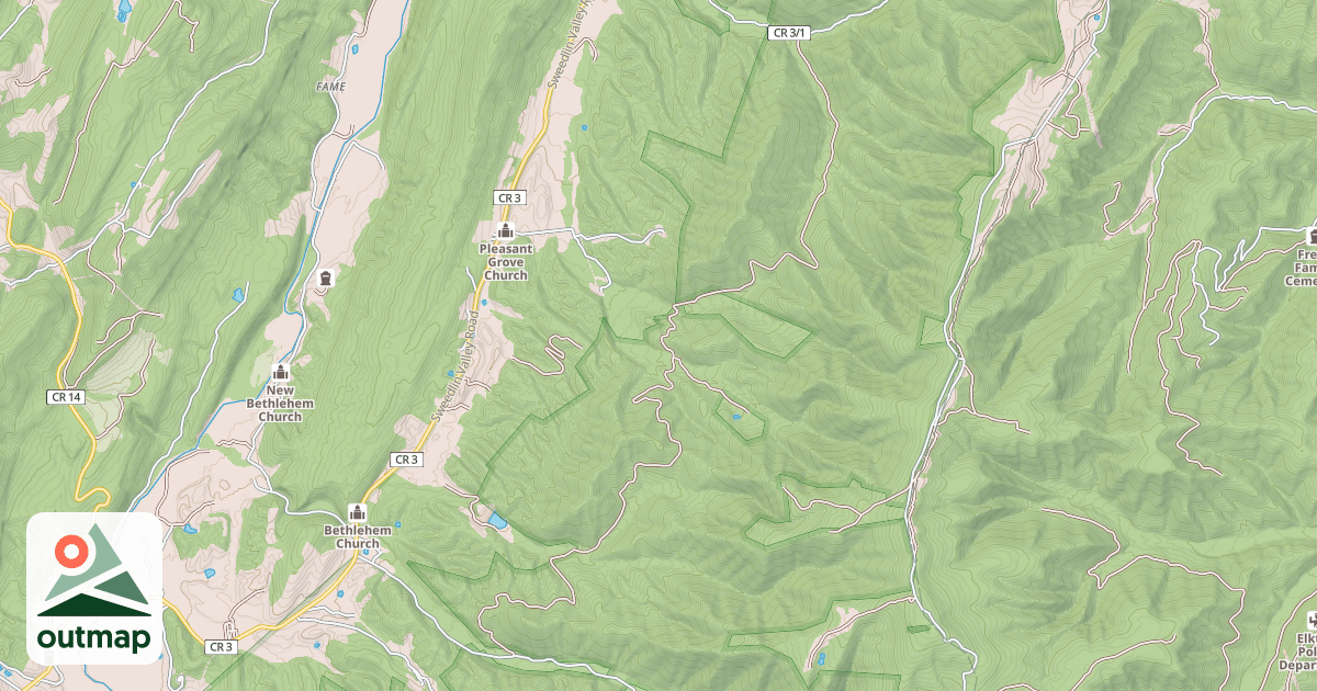 Map of MITCHELL KNOB