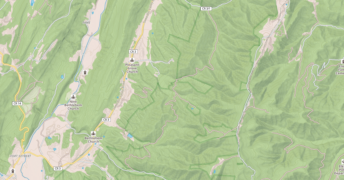 Map preview of MITCHELL KNOB