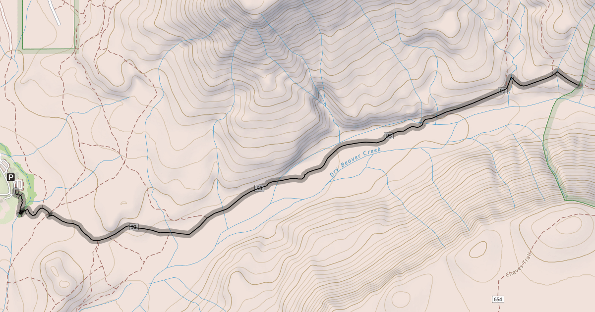 Map preview of Woods Canyon Trail