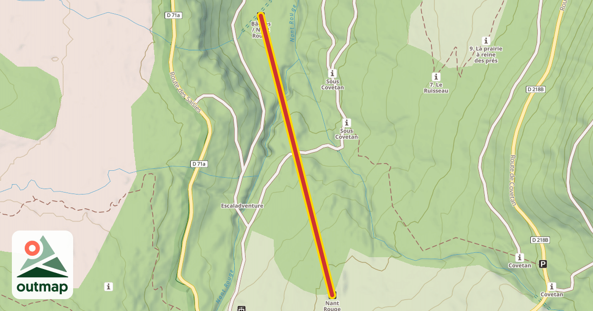 Map of Nant Rouge