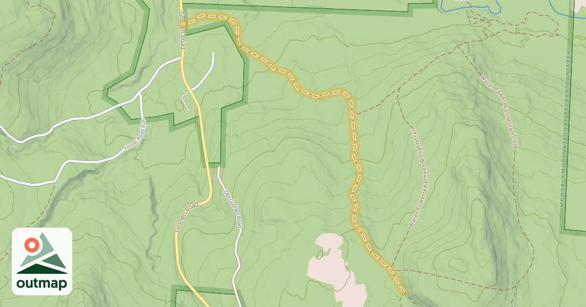 Map of Water Tower Sundown Trail