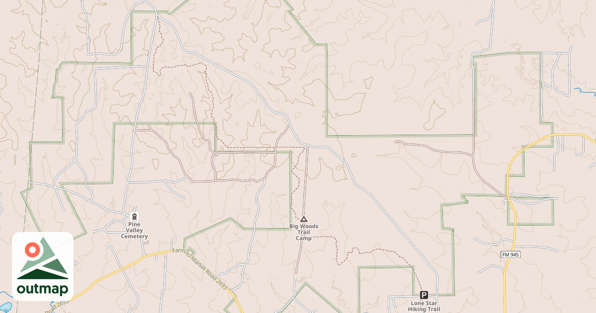 Map of BIG WOODS in San Jacinto