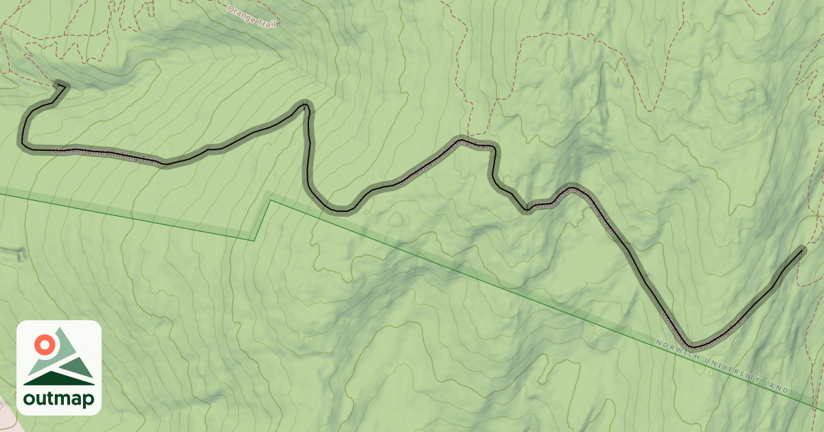 Map of Unmaintained Hiking Trail