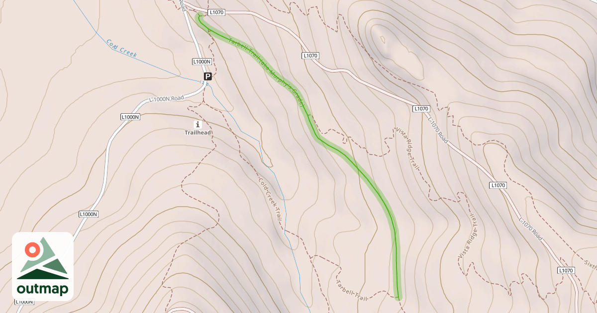 Map of Tarbell Trail (aka Murphy's Grade)
