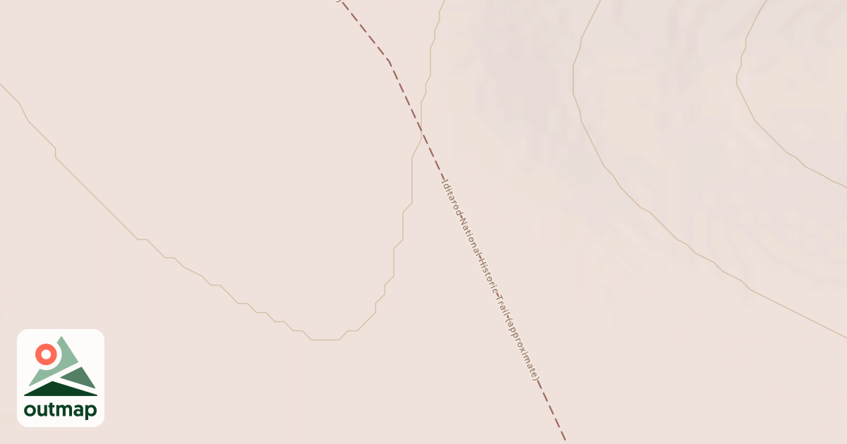 Map of Willow to Nome Winter Trail