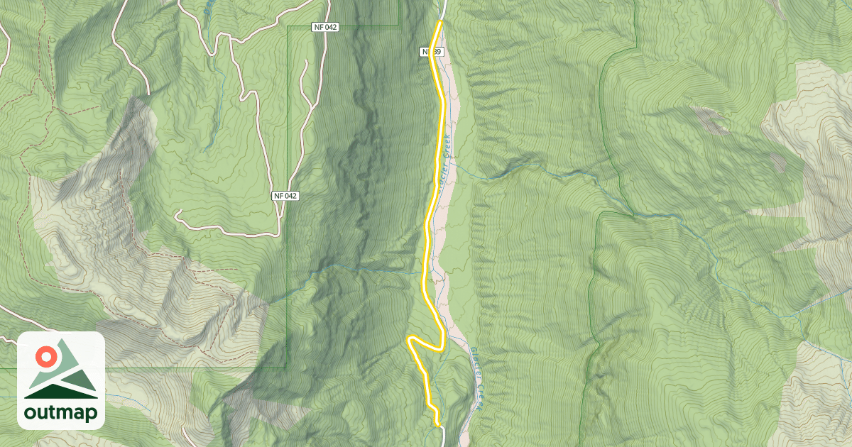 Map of Glacier Creek Road