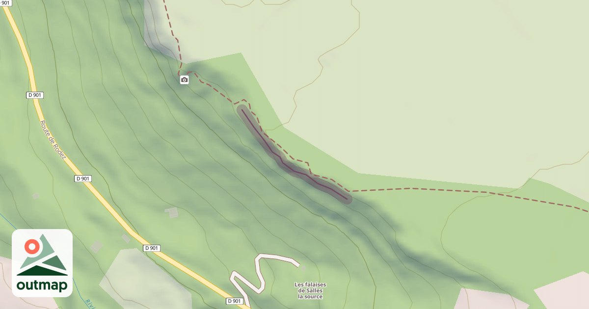 Map of Les falaises de Salles la source