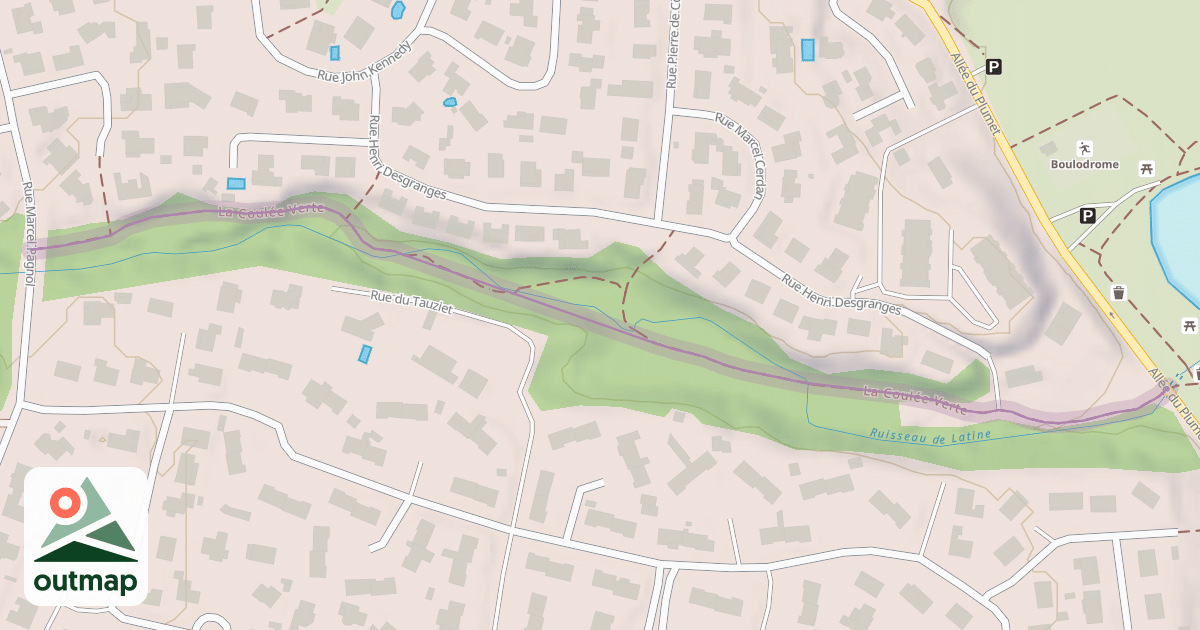 Map of La Coulée Verte