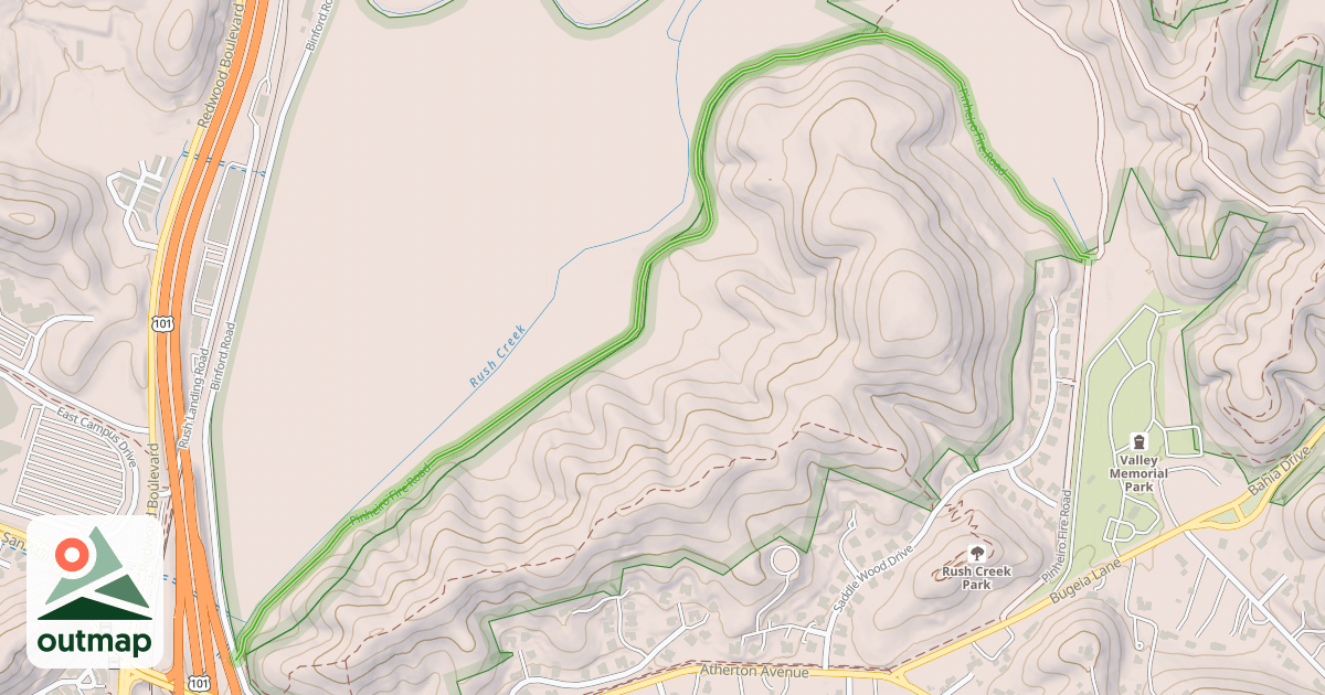 Map of Pinheiro Fire Road