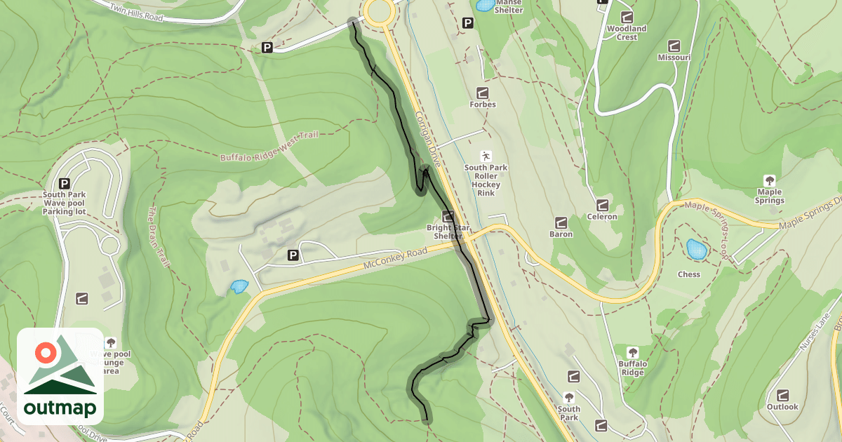 Map of Buffalo Ridge West Trail [Orange Loop Trail]