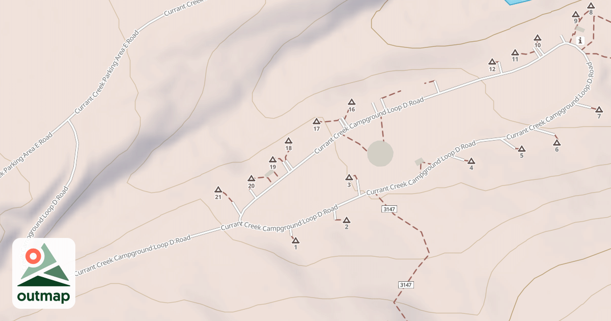 Map of CURRANT CRK CAMPGROUND LOOP D