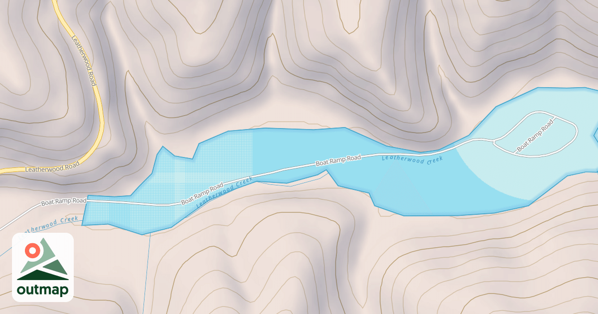 Map of LEATHERWOOD BOAT RAMP