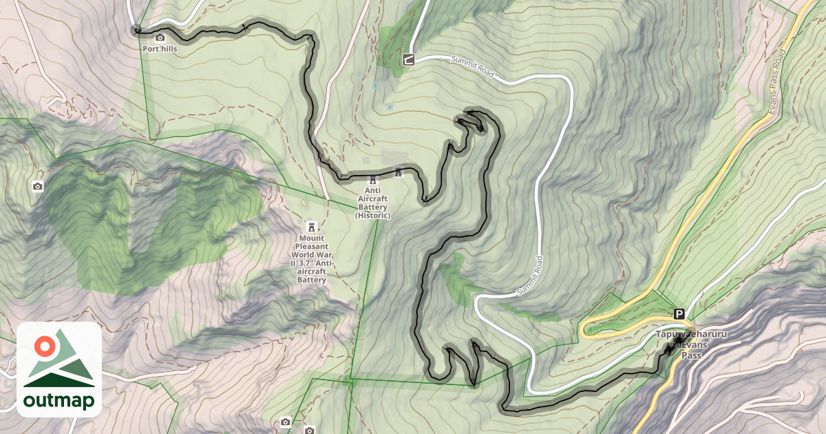 Map of Greenwood Park Mountain Bike Track