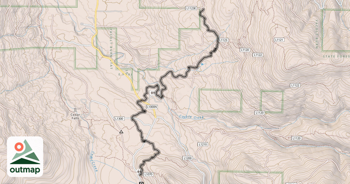 Map of Tarbell Trail