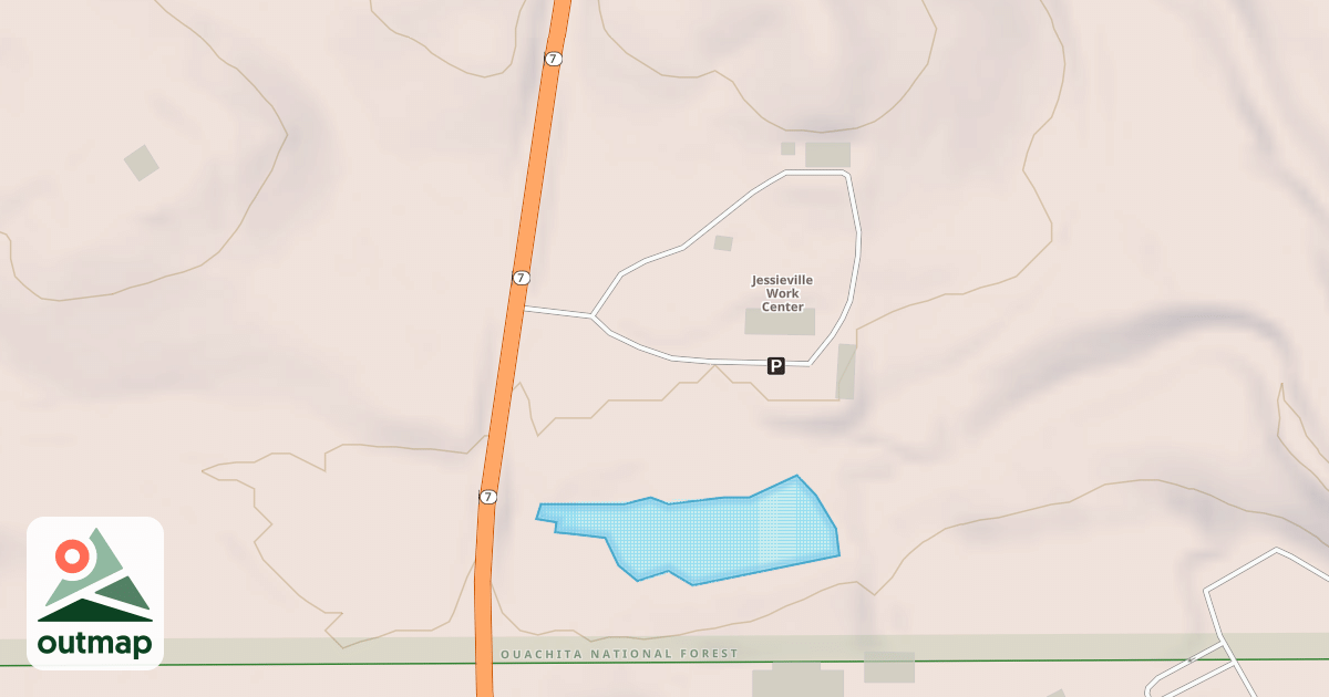 Map of JESSIEVILLE WORK CENTER