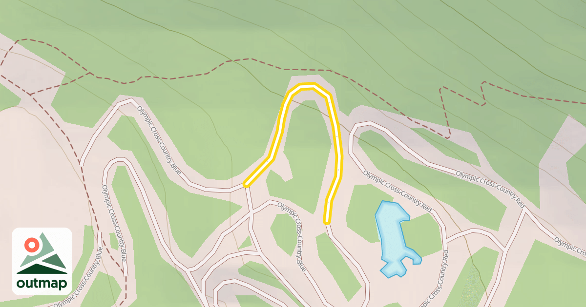 Map of Olympic Cross-Country Blue