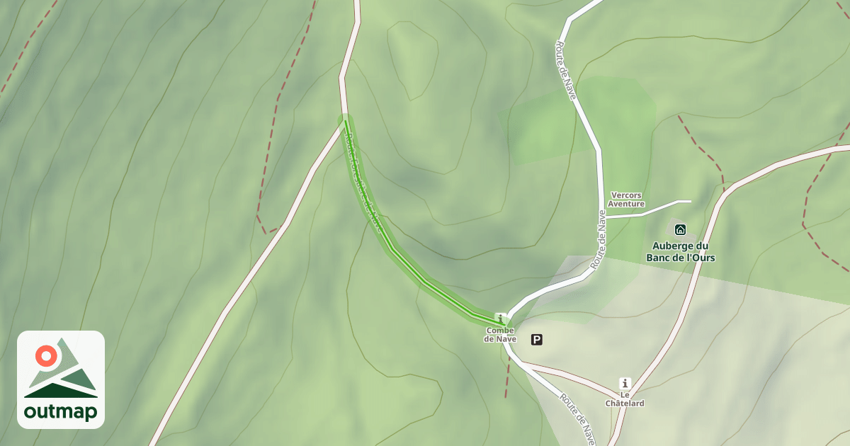 Map of Route Forestière de Nave