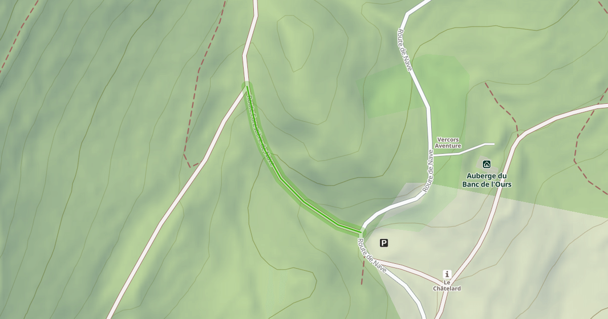 Map preview of Route Forestière de Nave