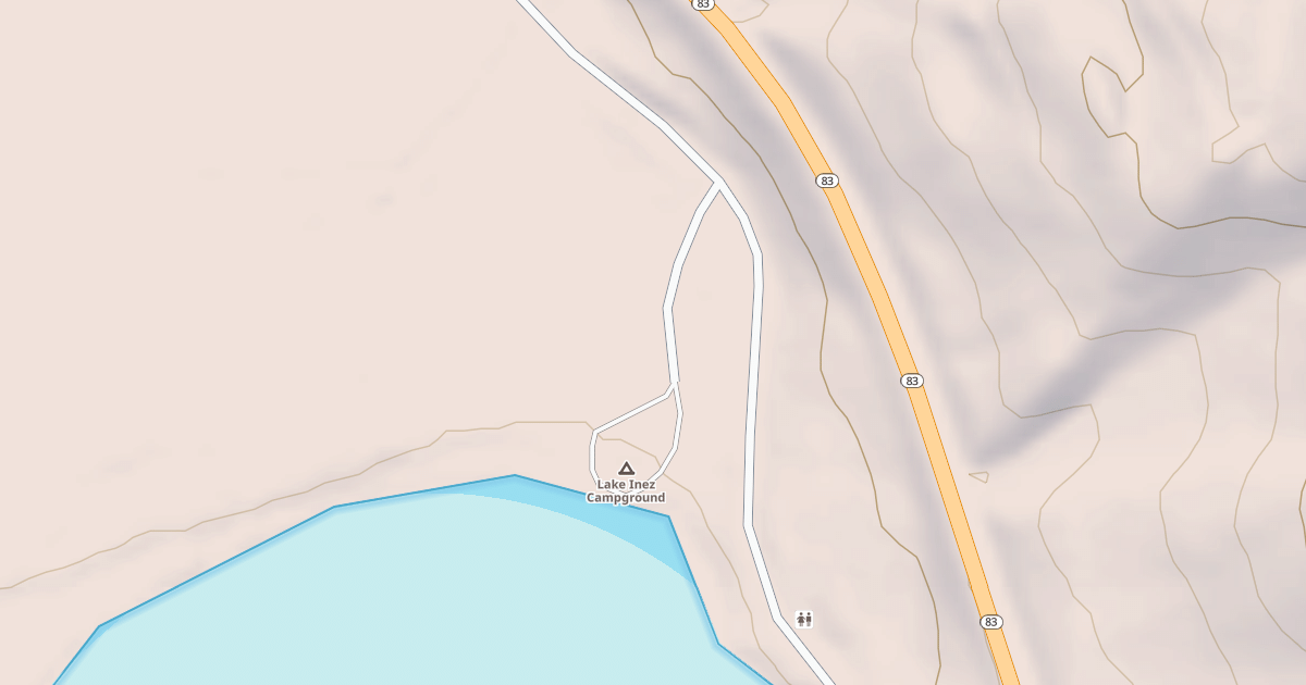 Map preview of LAKE INEZ BOAT LAUNCH
