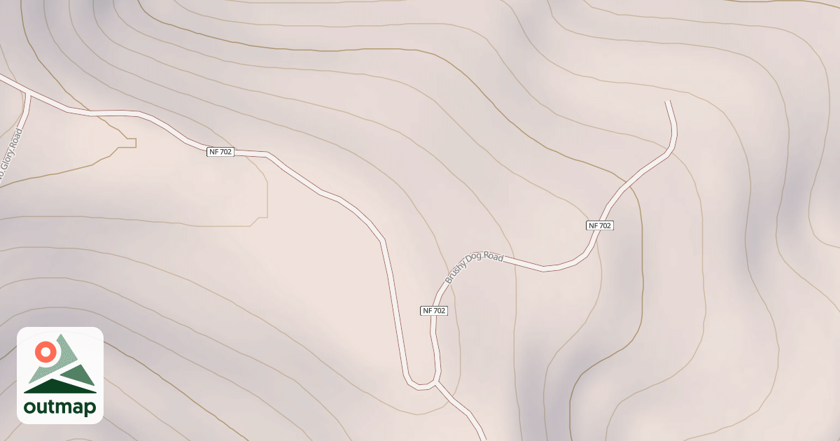 Map of BRUSHY DOG