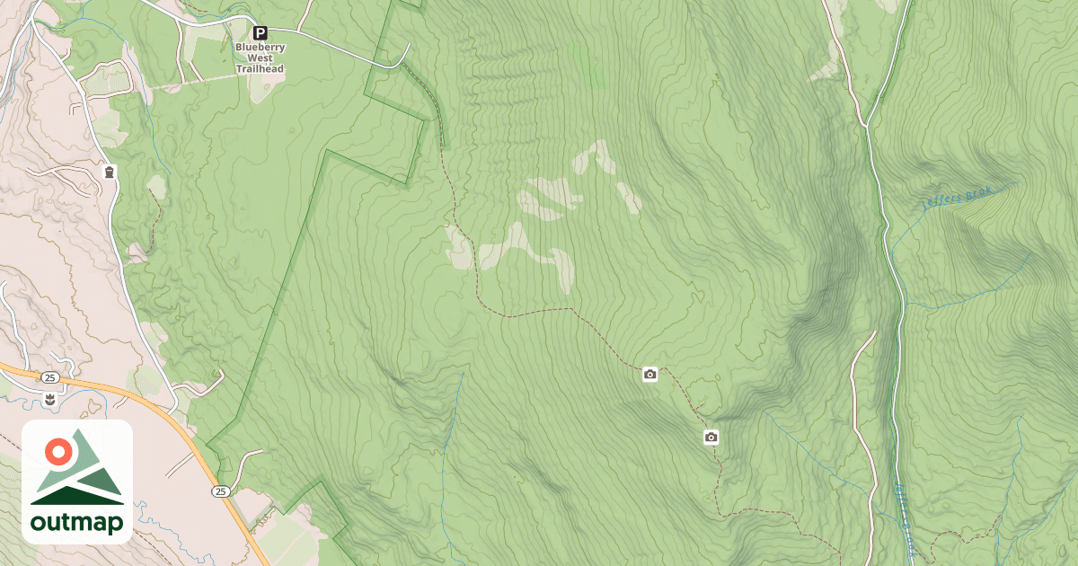 Map of Blueberry Mtn