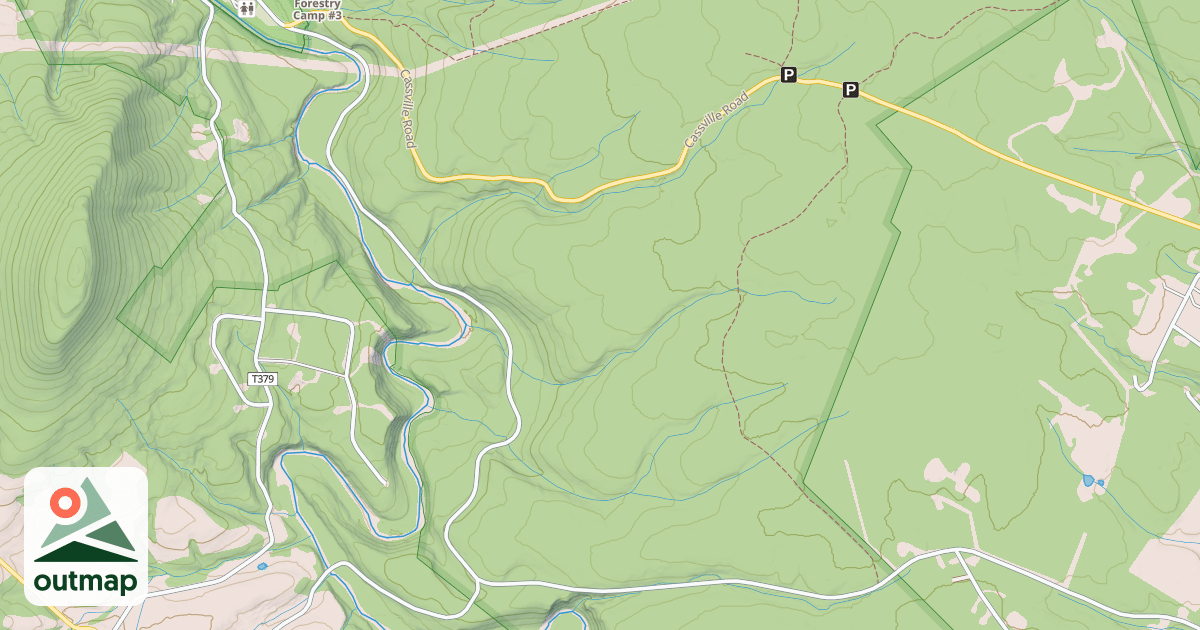Map of Rothrock State Forest Trough Creek Snowmobile Trails