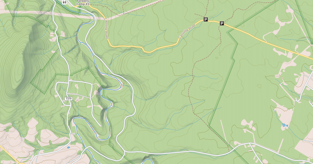 Map preview of Rothrock State Forest Trough Creek Snowmobile Trails