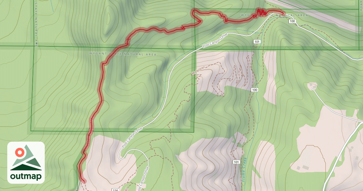Map of Mitchell Ridge Trail