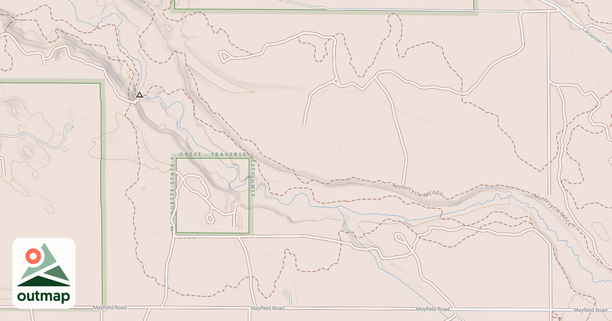 Map of Grand Traverse Motorcycle Trail