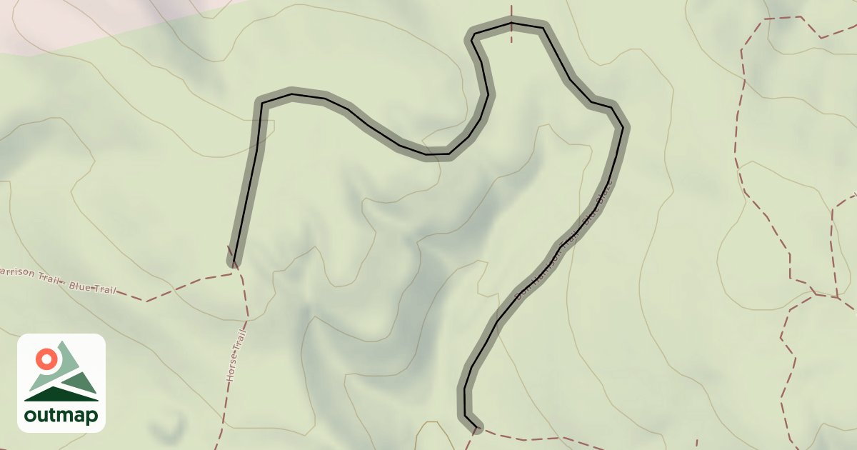 Map of Don Harrison Trail - Blue Blaze