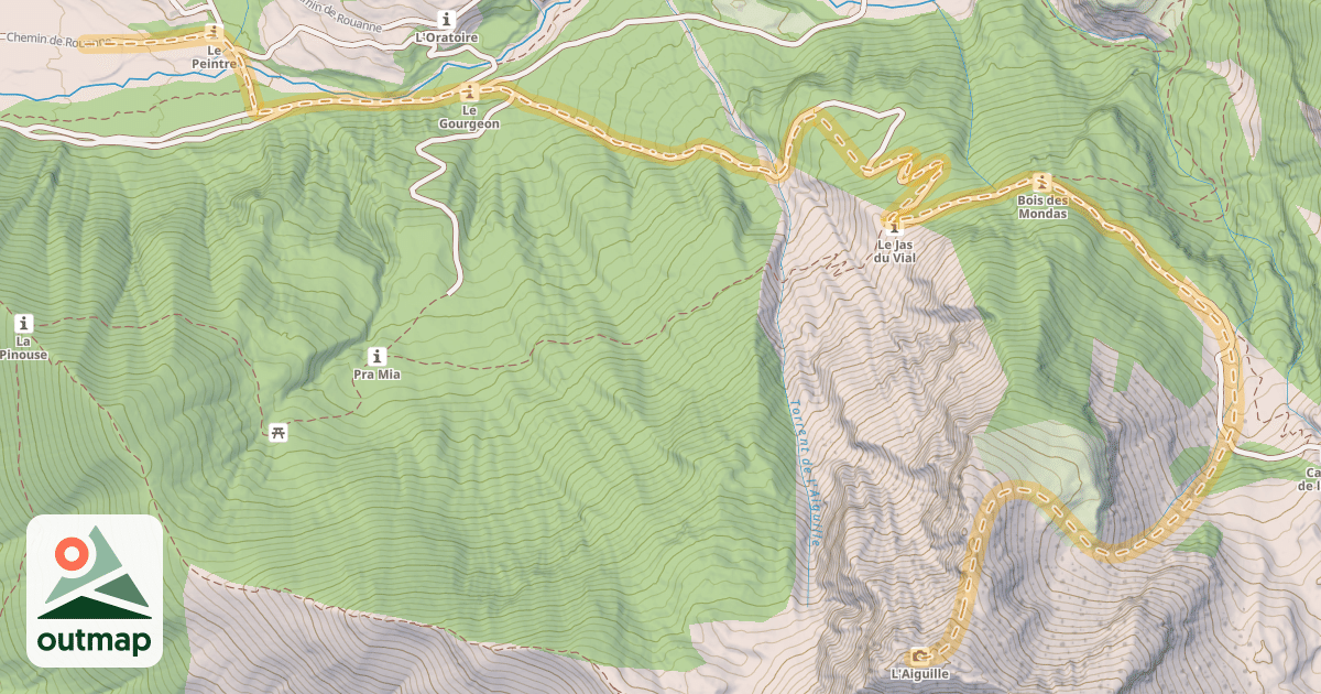 Map of L'Aiguille — Le Peintre