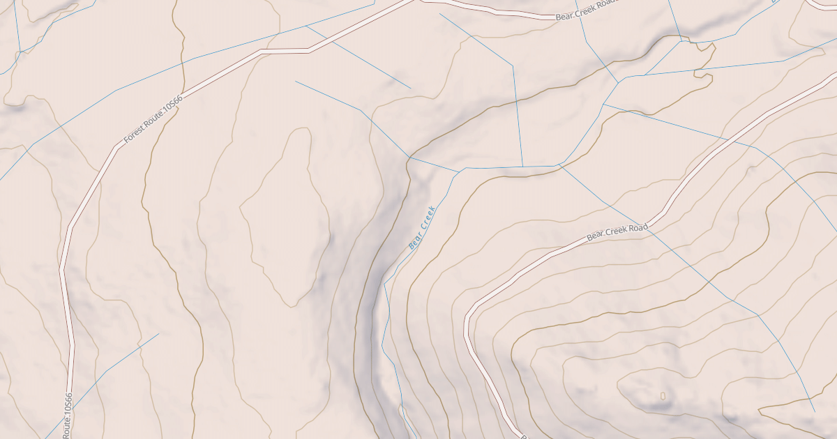 Map preview of BEAR CREEK ROAD SPUR A