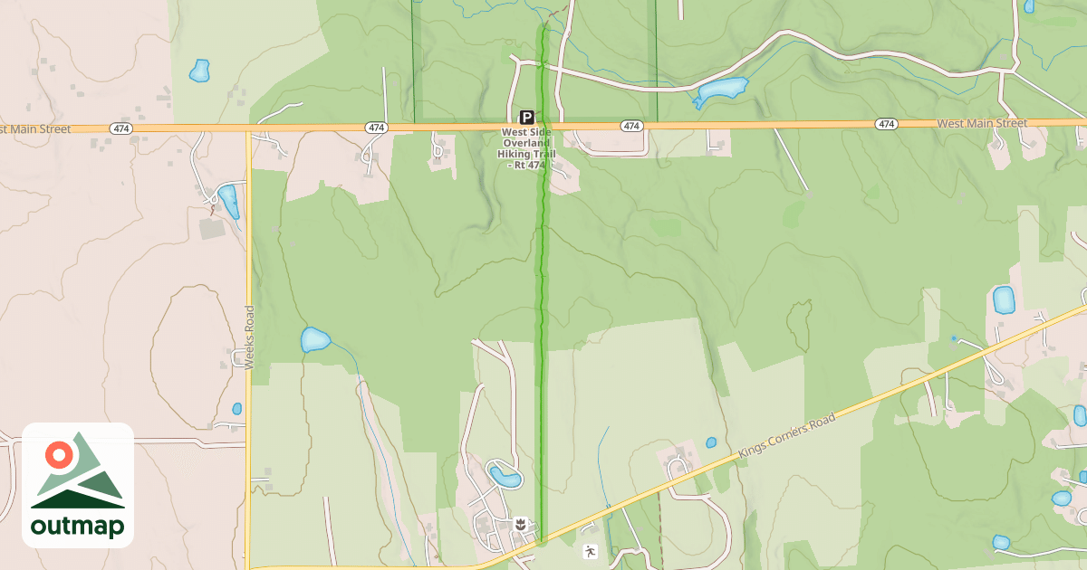 Map of Fred J. Cusimano Westside Overland Trail