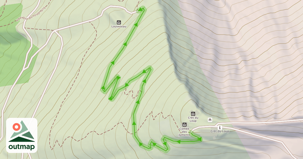 Map of VTT DH du loup N°9
